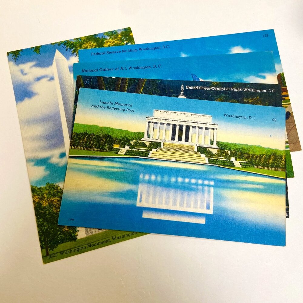 Genuine Vintage 1938 Washington, D.C. Memorabilia Postcards